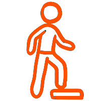 Miami Athletic Club step icon orange Miami Athletic Club step icon orange