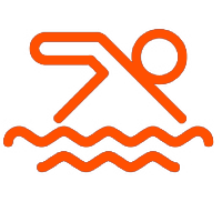 Miami Athletic Club orange swimmer icon