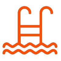 Miami Athletic Club orange swim ladder icon Miami Athletic Club orange swim ladder icon